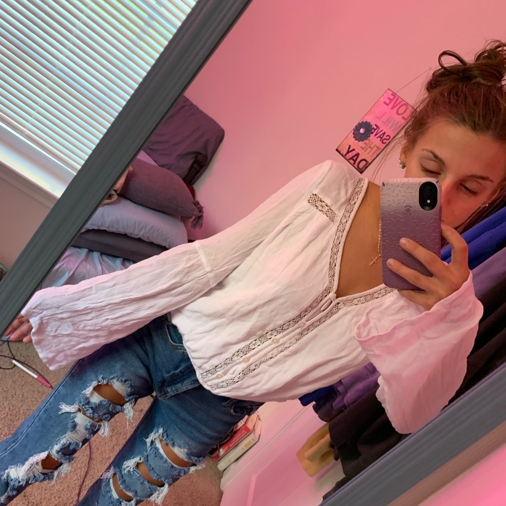 White Boho Top
